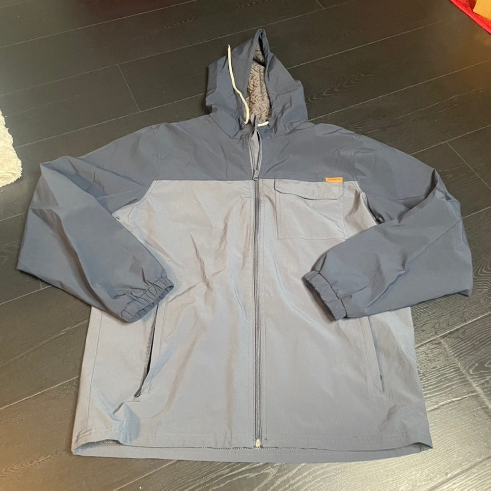 Voyager Colorblock Hooded Lightweight‎ Jacket Men's Size L Navy Grey